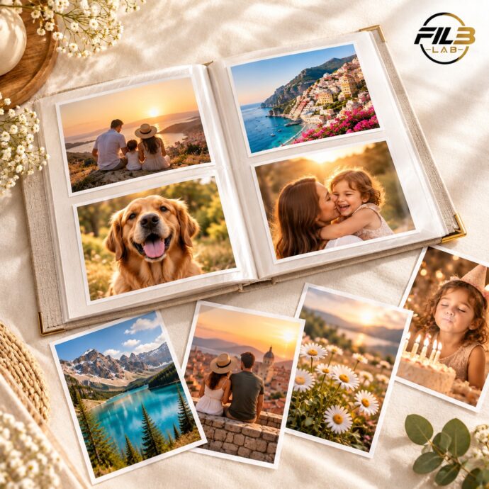 طباعة 10 صور شخصية بقياس 10×15 سم – مع تعديل وتحسين الإضاءة والألوان | FILB LAB