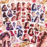 Kızlara Özel Şık Anime Sticker Seti – 5 A5 Sayfa, Zarif ve Canlı Tasarımlar