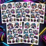 Gamer Animals – طقم ملصقات حيوانات جيمنغ نيون ستريت ستايل 5 A5